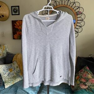 Faherty Gray Whitewater Hooded Pullover Sweater Baja Beach Size M